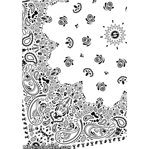 Mr.S Leather Zipper Pocket Neck Hanky - White - The Pup Play Hub