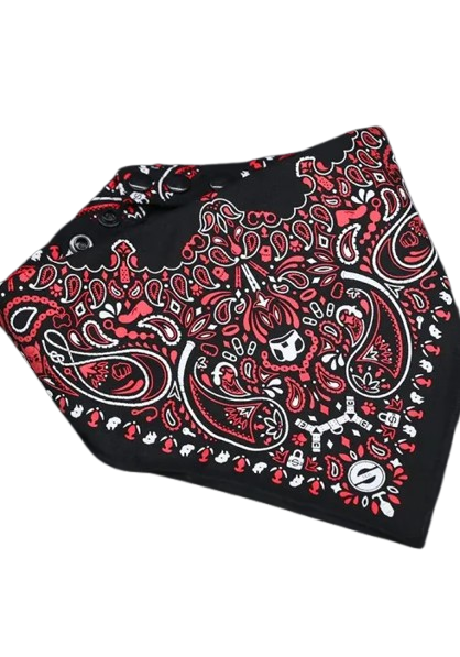 Mr.S Leather Zipper Pocket Neck Hanky - Blue