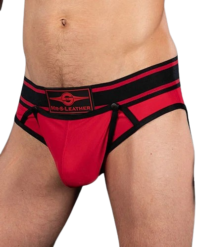 Mr.S Leather Bold Colour Jock Strap Red