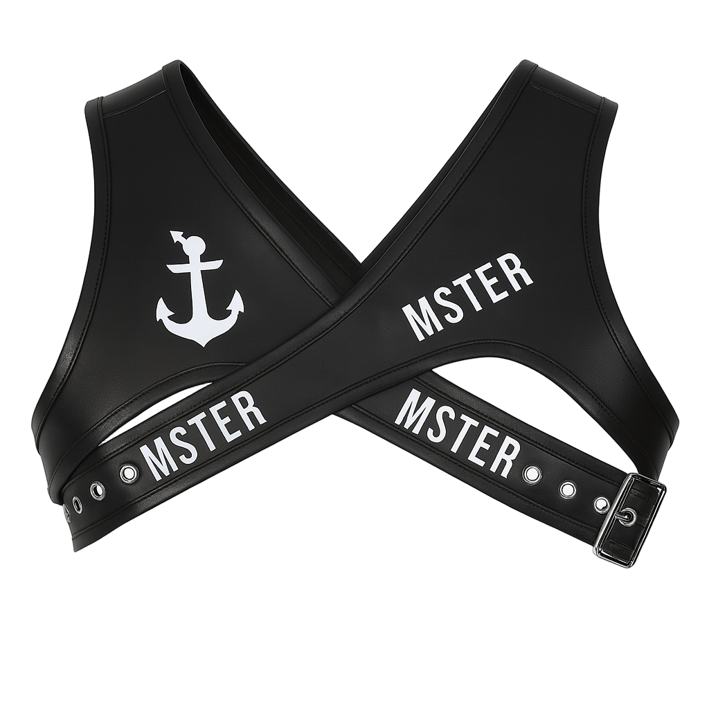 MSTER Leather Harness Black - The Pup Play Hub