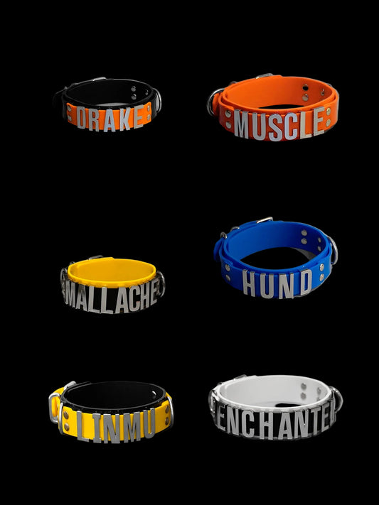 Custom Alphabet Silicone Collar