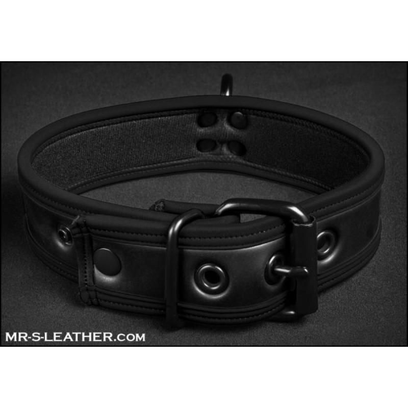 Mr S Leather NEO Puppy Collar Shiny Black