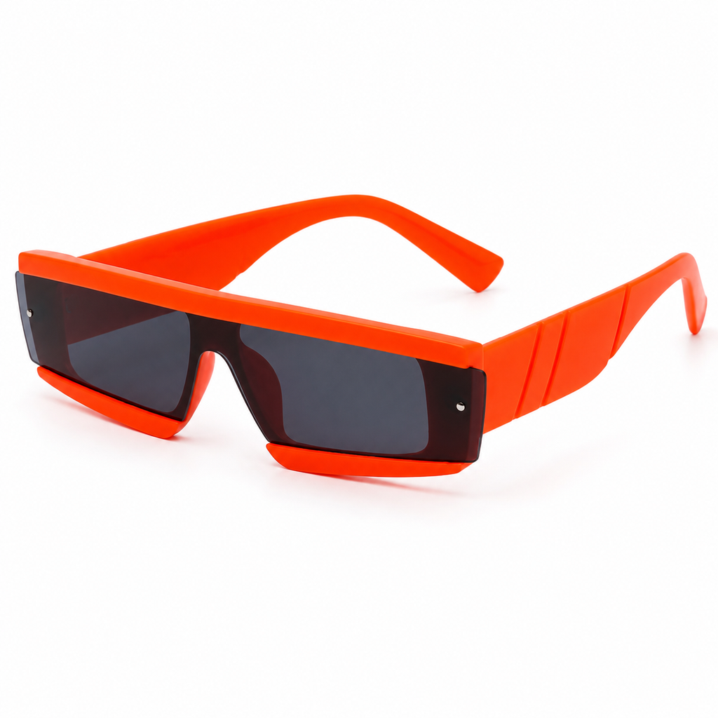 Neon Orange Cyber Glasses