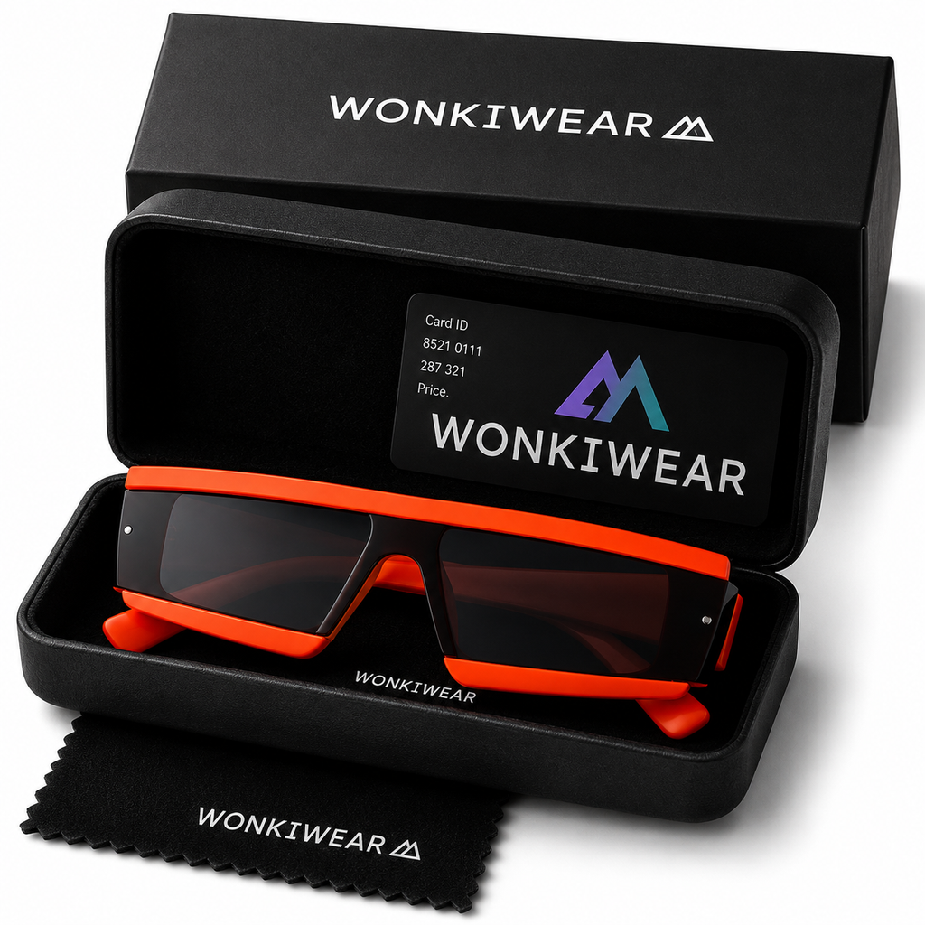 Neon Orange Cyber Glasses