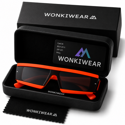 Neon Orange Cyber Glasses