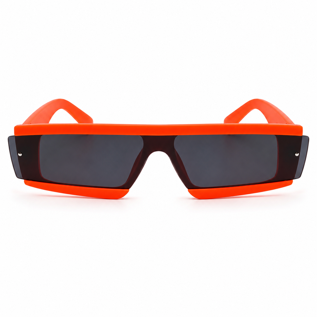 Neon Orange Cyber Glasses
