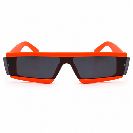 Neon Orange Cyber Glasses