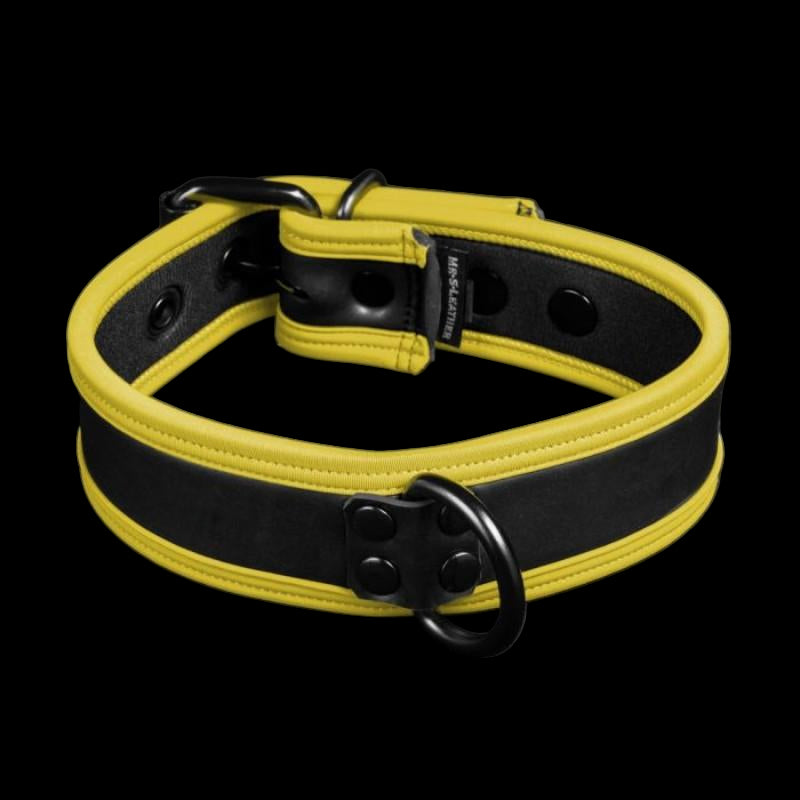 Mr S Leather NEO Puppy Collar Yellow