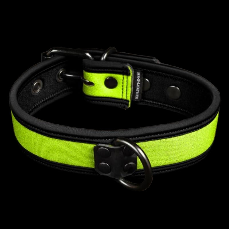 Mr S Leather NEO Puppy Collar Lime Green