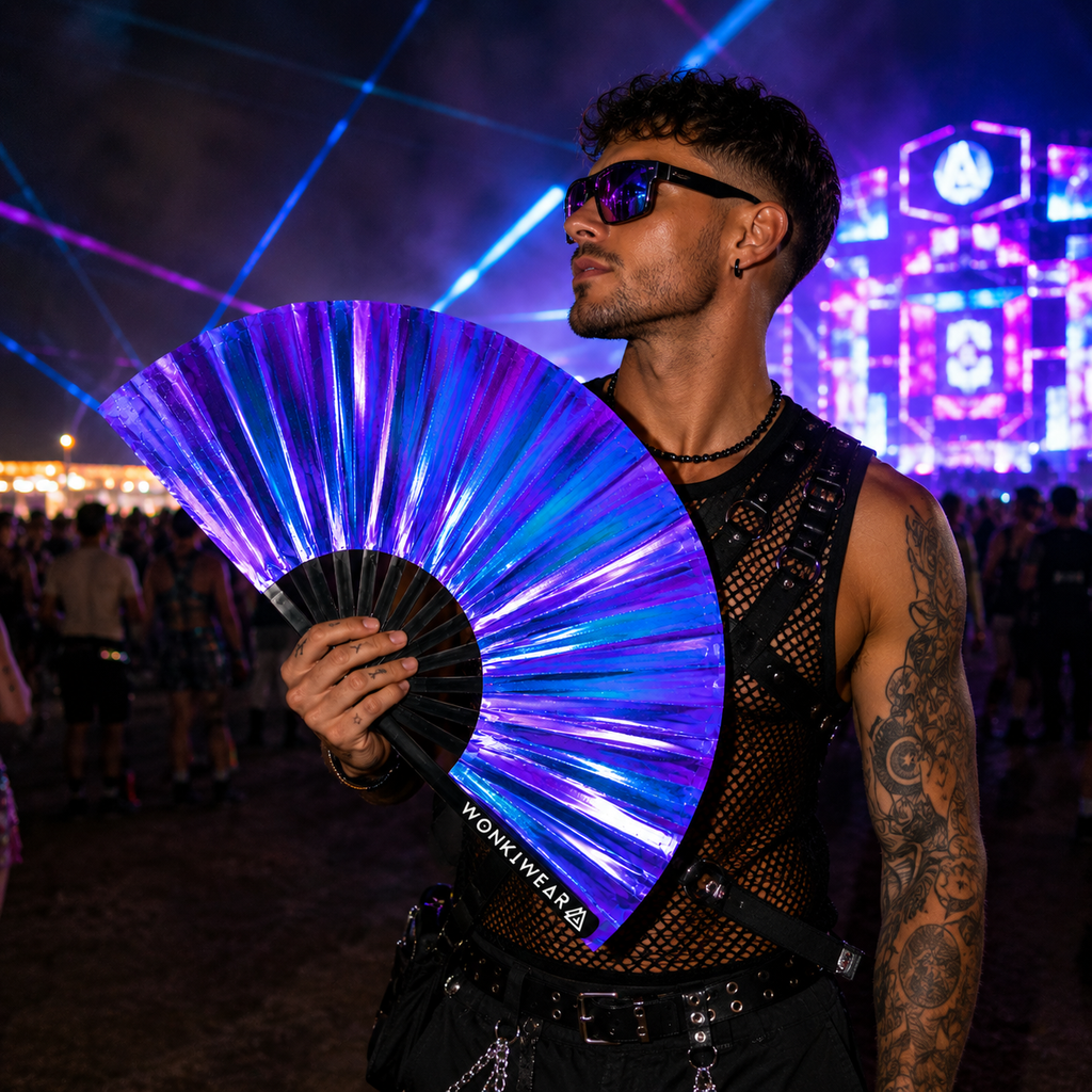Neptune Galaxy Iridescent Festival Fan