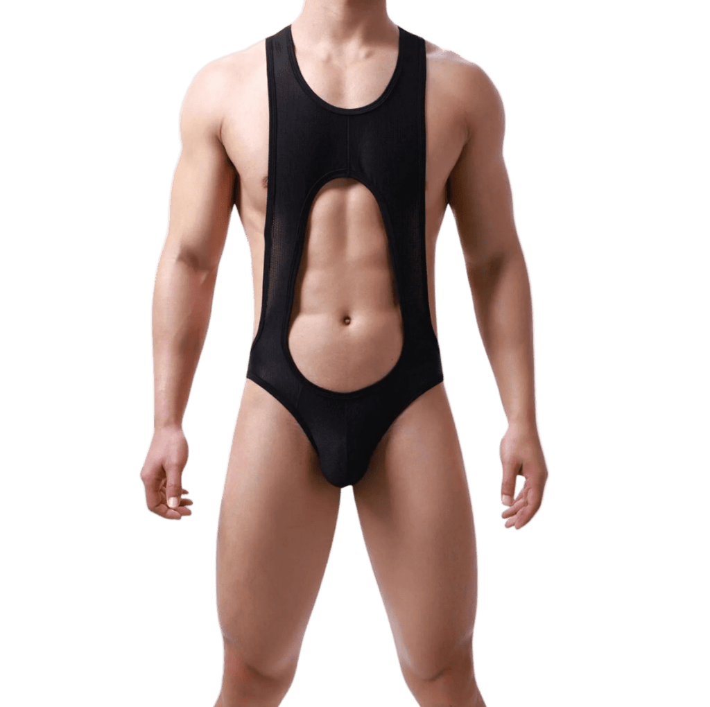 Open Back Singlet Black - The Pup Play Hub