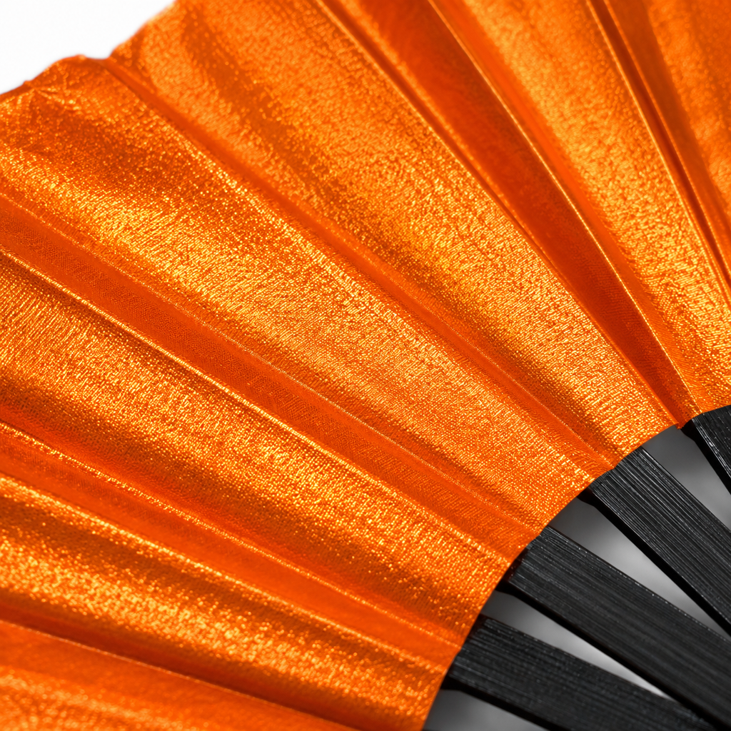Orange Shimmer Metallic XL Festival Fan