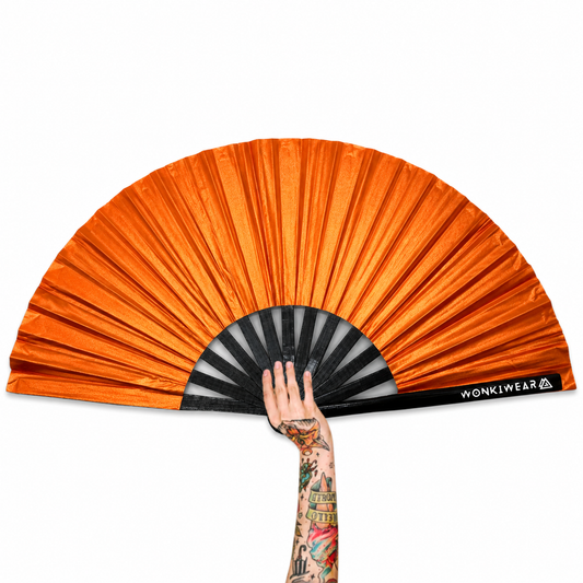 Orange Shimmer Metallic XL Festival Fan