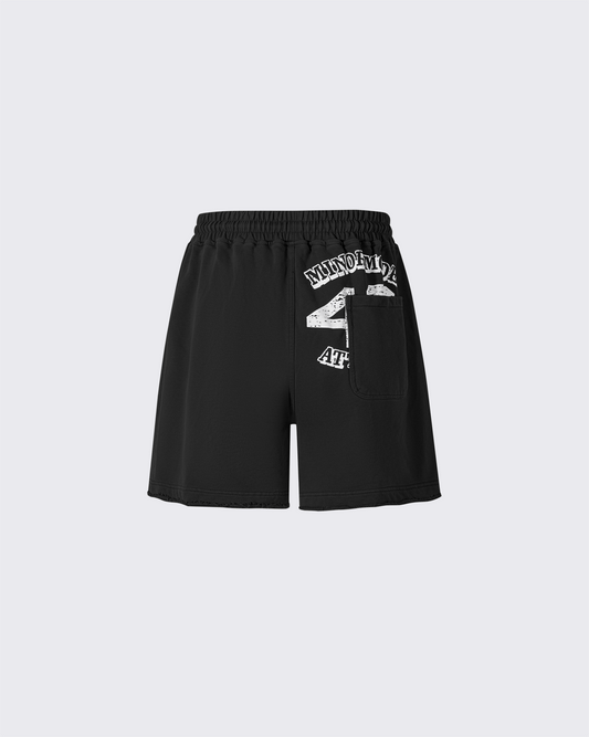 Vintage Logo Print Cotton Shorts