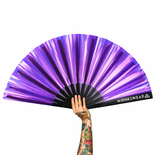 Party Purple Iridescent XL Festival Fan