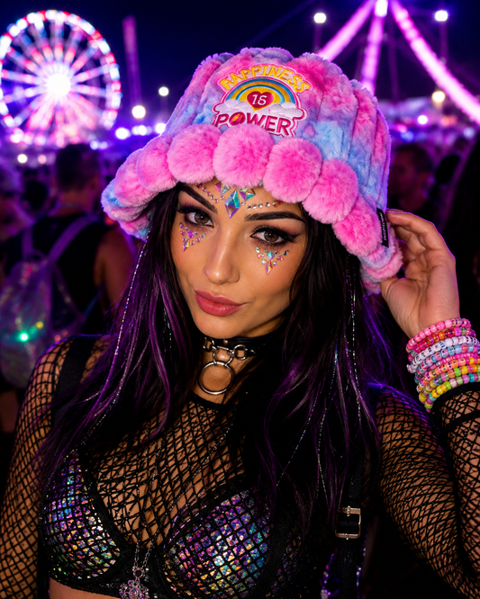 Happiness Is Power Furry Bucket Hat