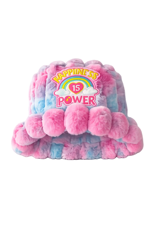 Happiness Is Power Furry Bucket Hat
