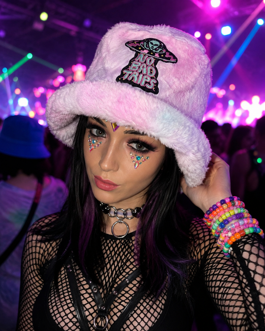 No Bad Trips Furry Bucket Hat