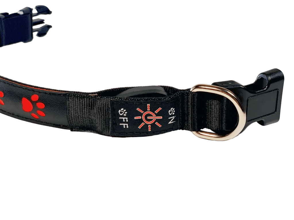Paw Print Glow Collar - The Pup Play Hub