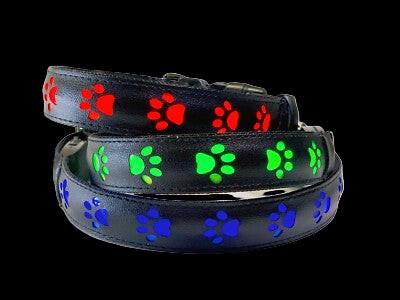 Paw Print Glow Collar - The Pup Play Hub