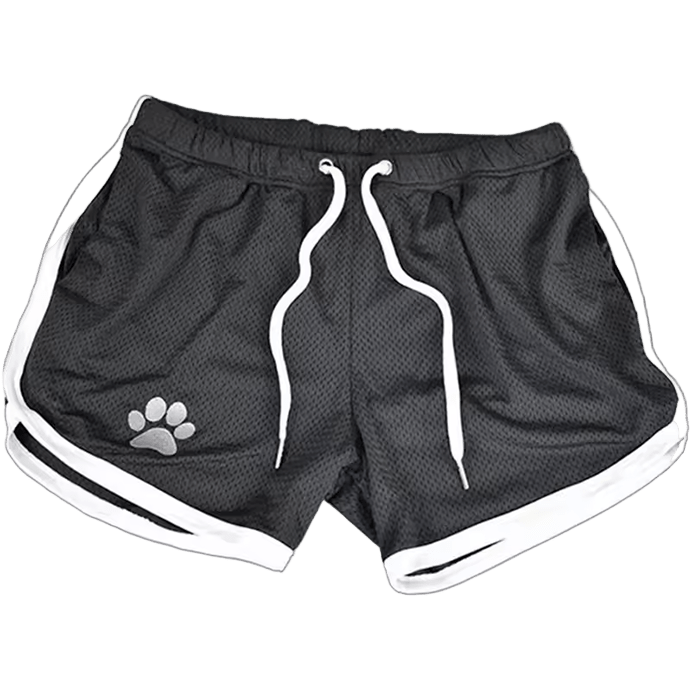 Paw print Mesh Shorts Black/White - The Pup Play Hub