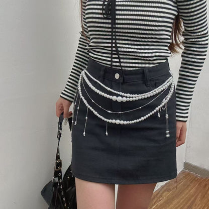 Pearl Drape Waist Body Chain