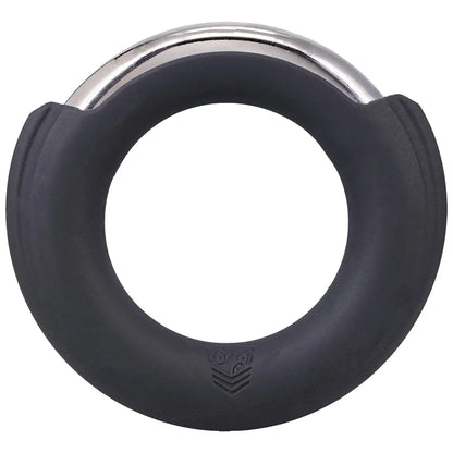 Pinch Zero Silicone-Cased Chrome Cock Ring