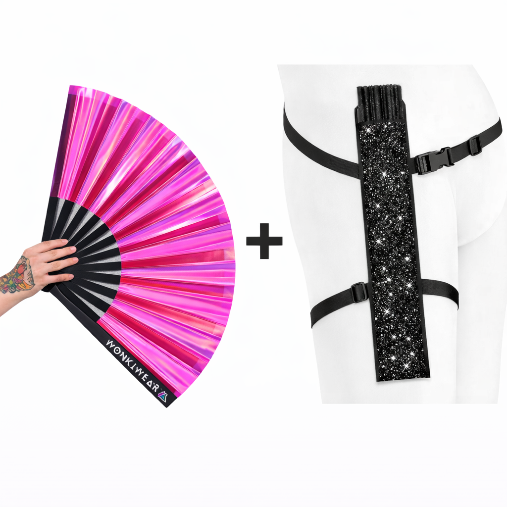 Pink Passion Iridescent XL Festival Fan