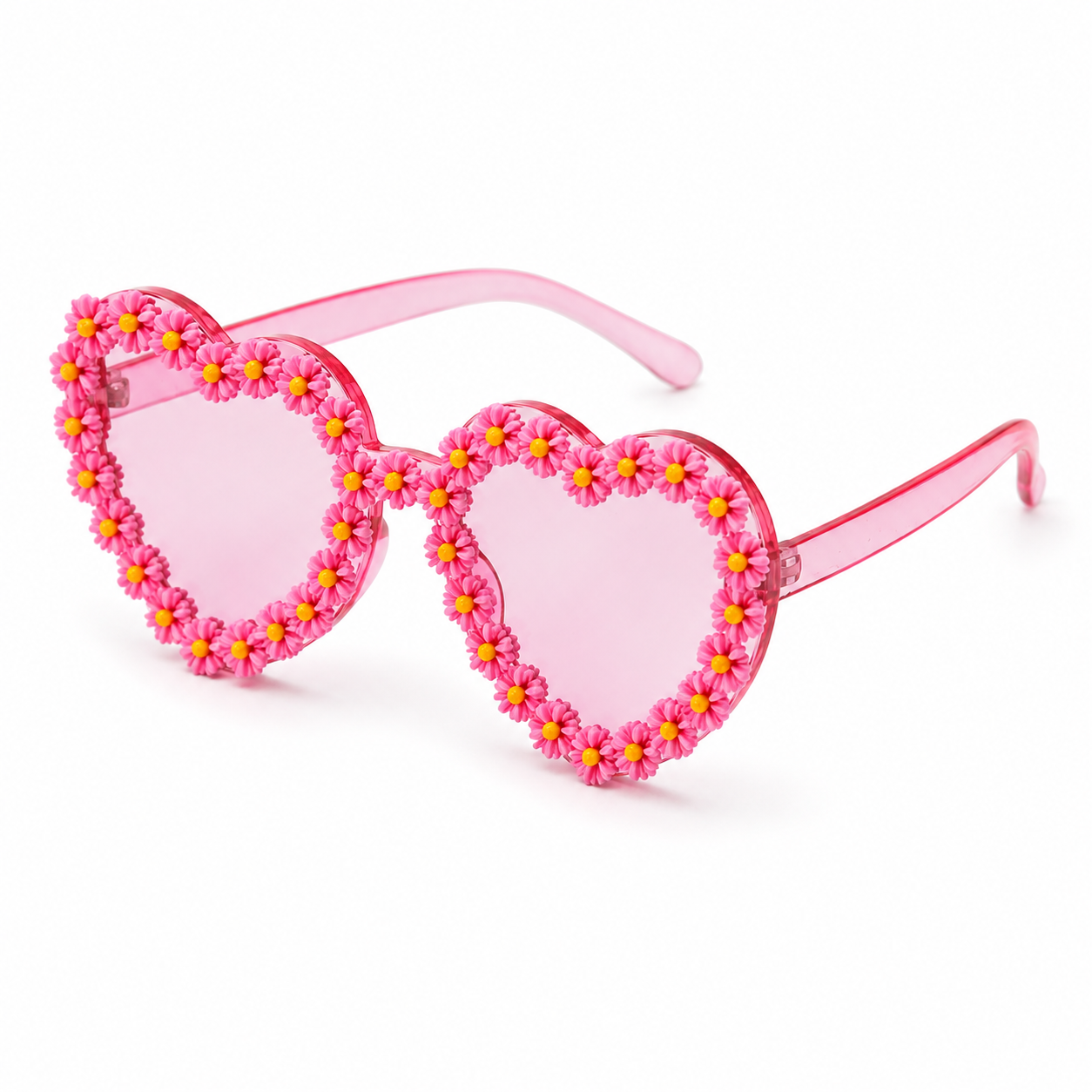 Pink Heart Daisy Colour Therapy Glasses
