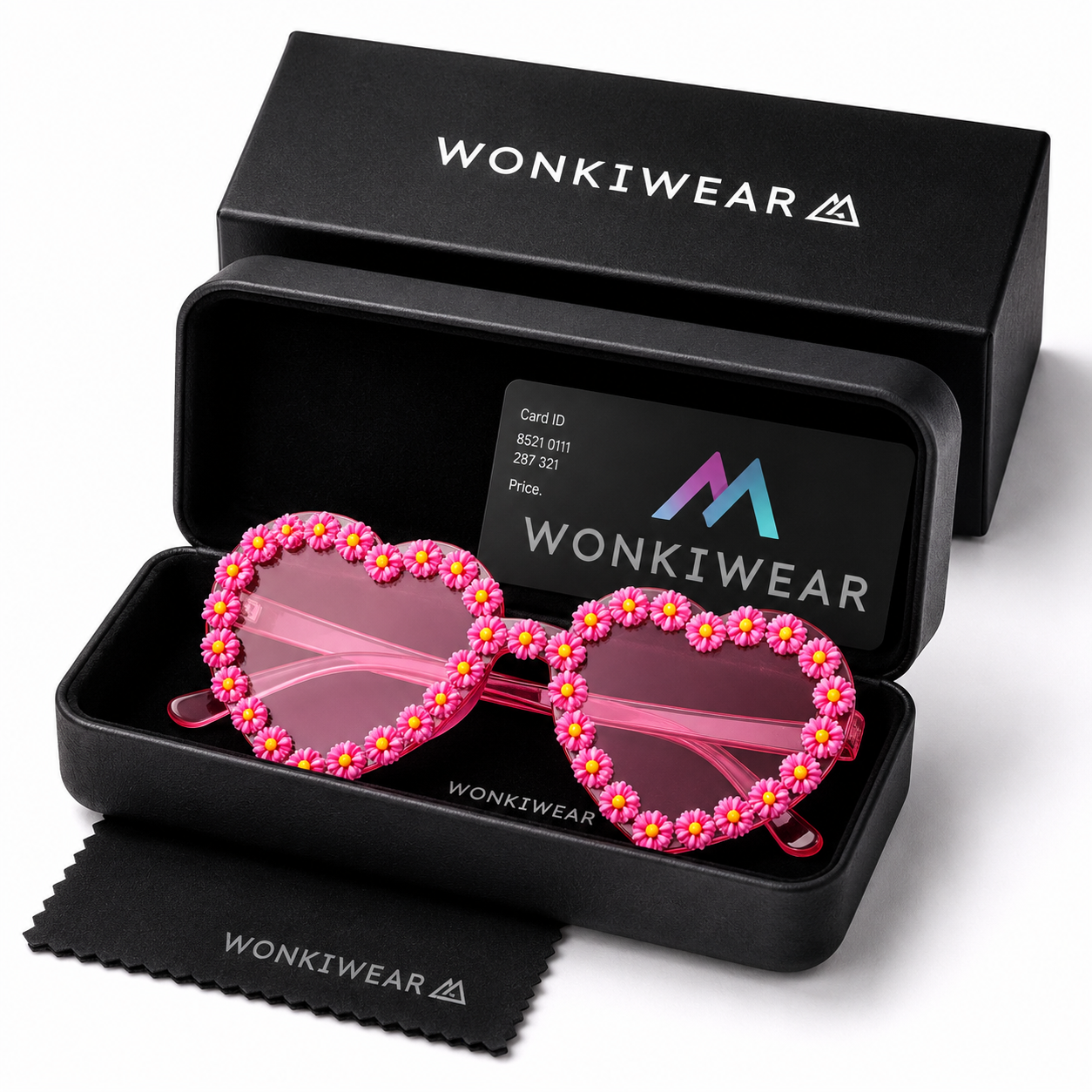 Pink Heart Daisy Colour Therapy Glasses