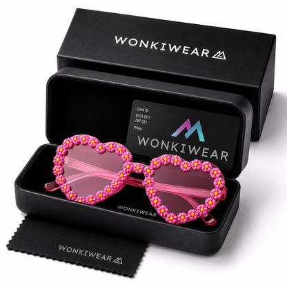 Pink Heart Daisy Colour Therapy Glasses