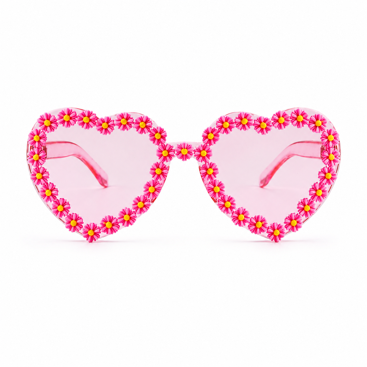 Pink Heart Daisy Colour Therapy Glasses
