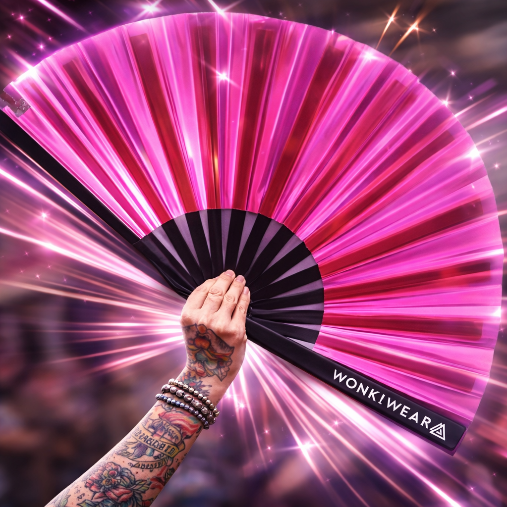 Pink Passion Iridescent XL Festival Fan