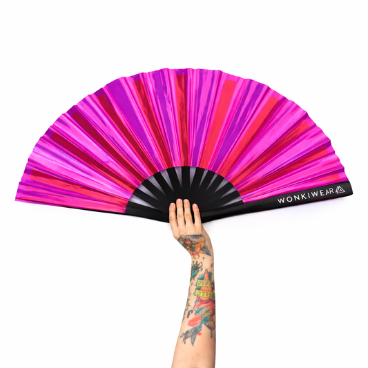 Pink Passion Iridescent XL Festival Fan
