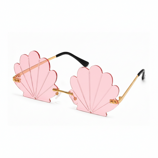 Pink Mermaid Shell Glasses