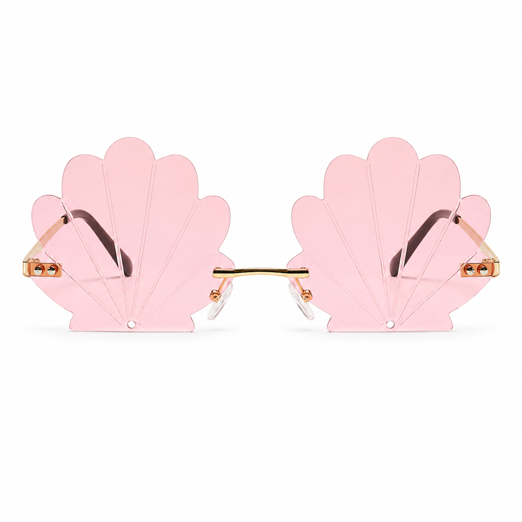Pink Mermaid Shell Glasses
