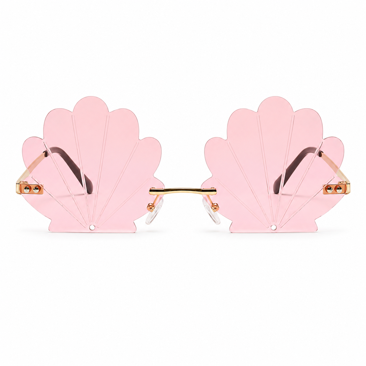 Pink Mermaid Shell Glasses