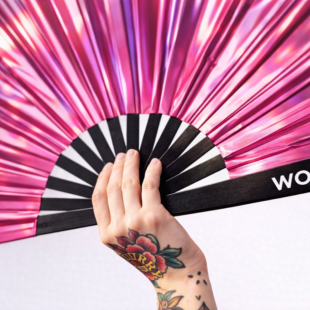 Pink Mirage Iridescent XL Festival Fan