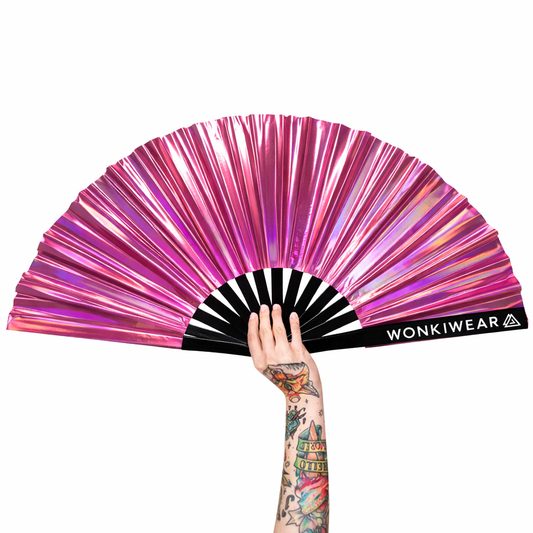 Pink Mirage Iridescent XL Festival Fan