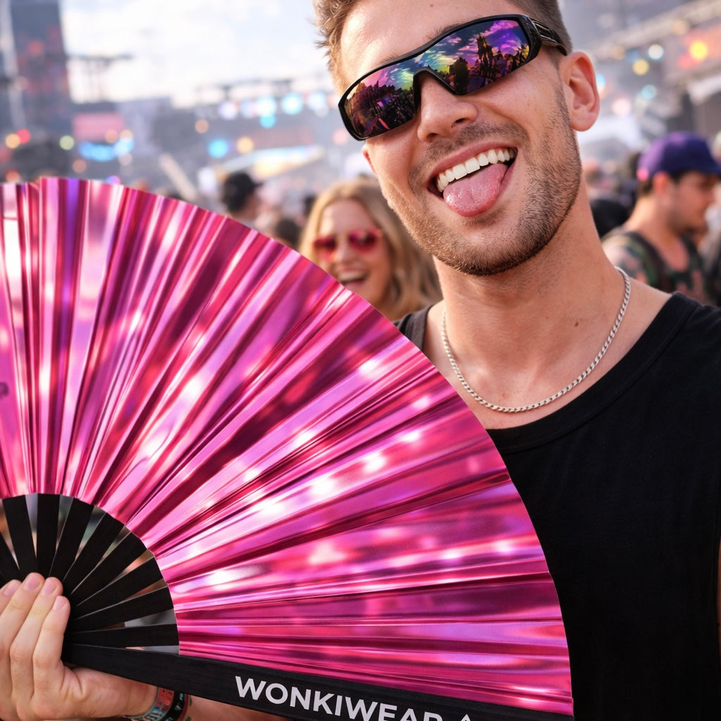 Pink Mirage Iridescent XL Festival Fan