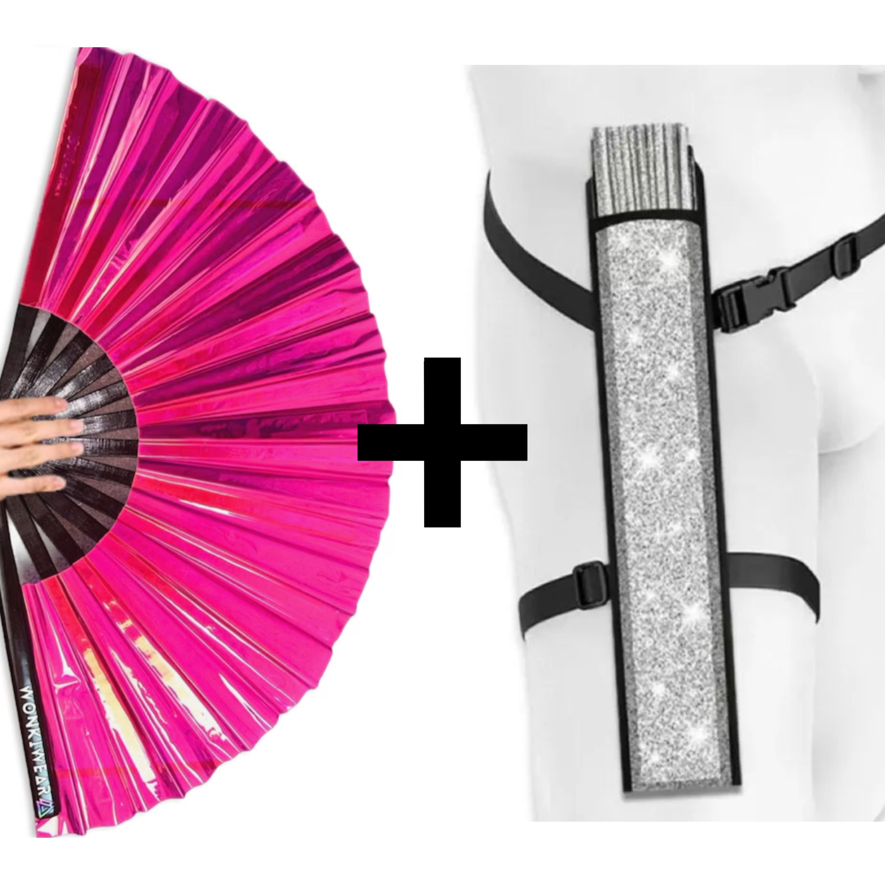 Pink Mirage Iridescent XL Festival Fan