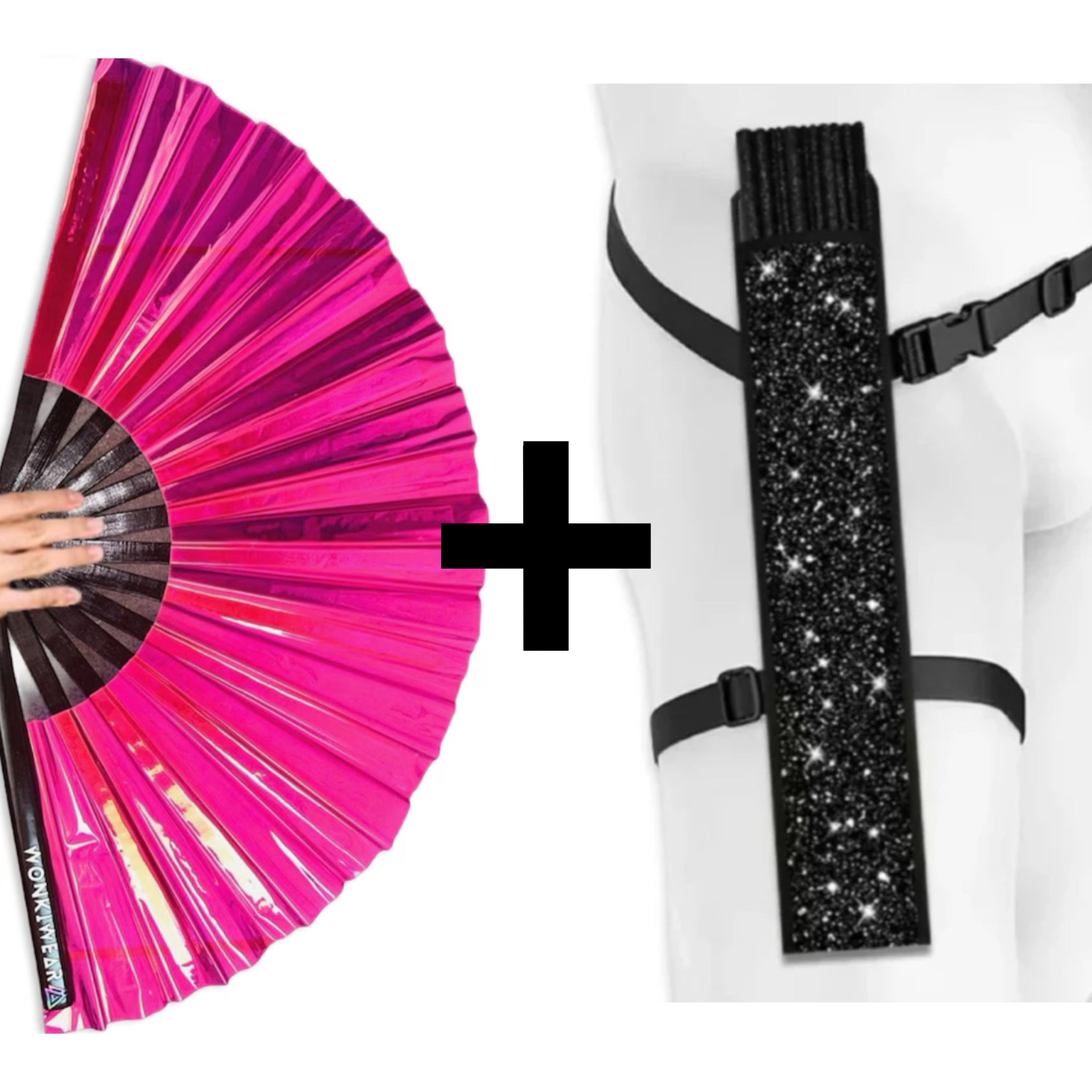 Pink Mirage Iridescent XL Festival Fan
