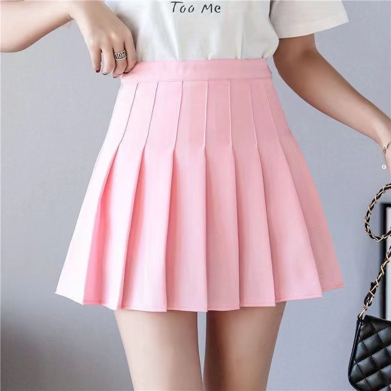 High Waist Summer Pleated Skirt