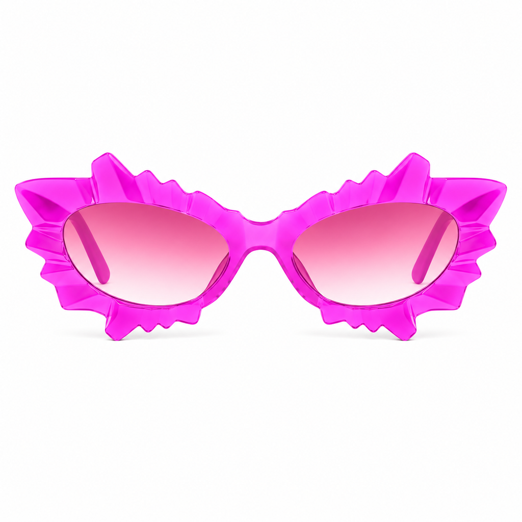 Pink Irregular Cat Eye Glasses