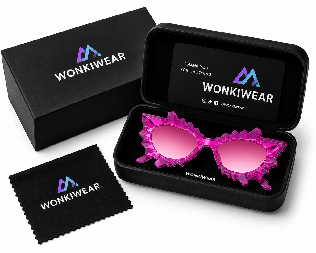 Pink Irregular Cat Eye Glasses