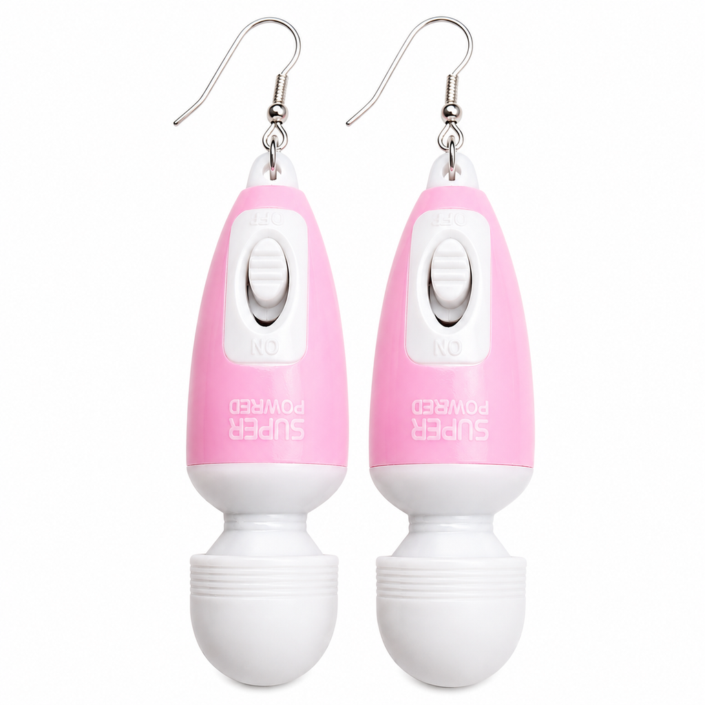 Pink Mini Vibrating Earrings
