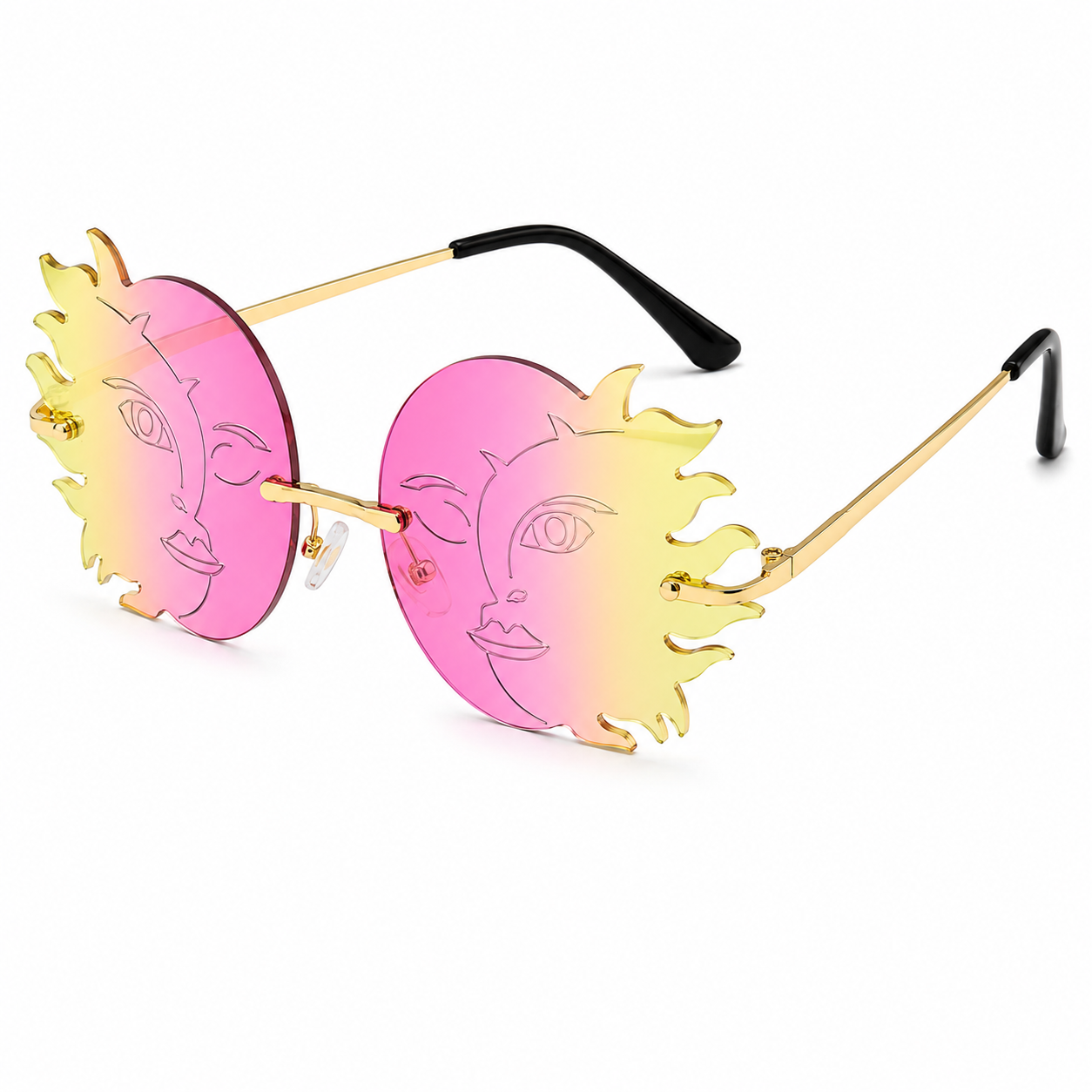 Pink & Yellow Sun & Moon Glasses