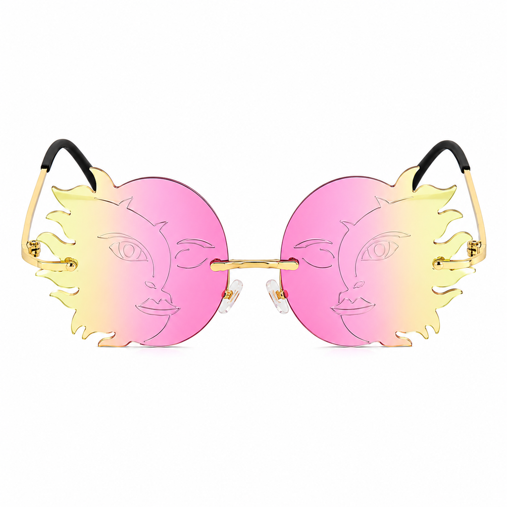 Pink & Yellow Sun & Moon Glasses