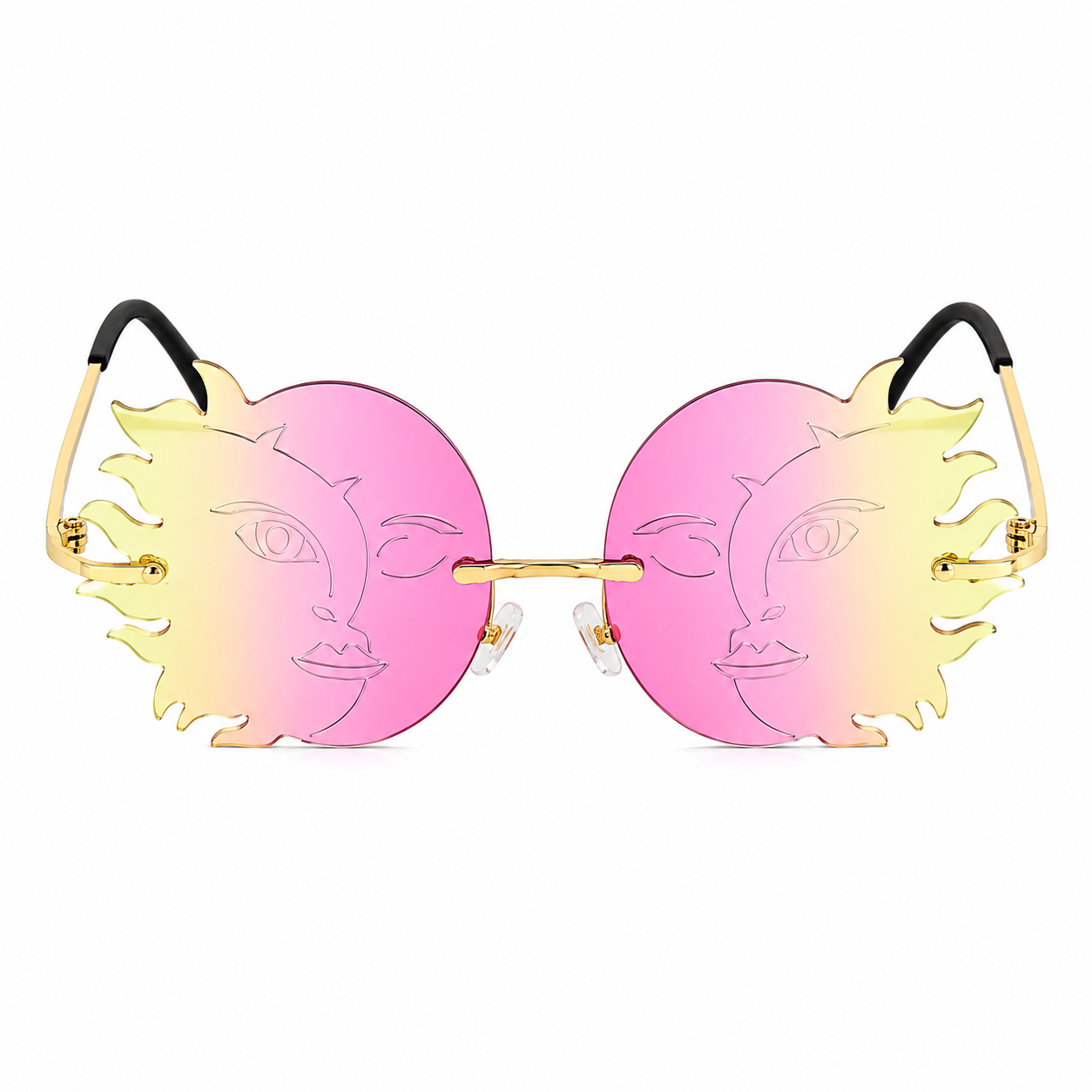 Pink & Yellow Sun & Moon Glasses