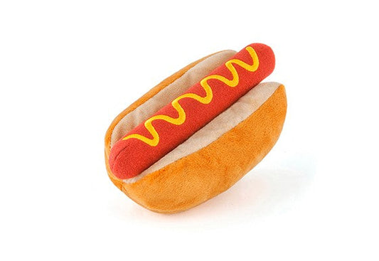 Hot Dog Plush Dog Toy